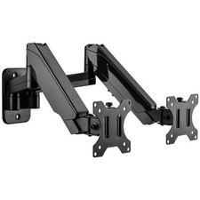 Dual Monitor Wall Mount Double Monitor Wall Stand for Two 17-32 inch Flat/Cur...