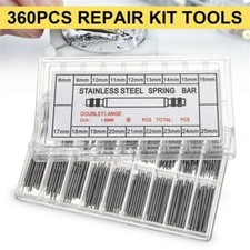 360pcs Watchmaker Watch Band Spring Bars Strap Link Pins Steel Repair Remove Kit