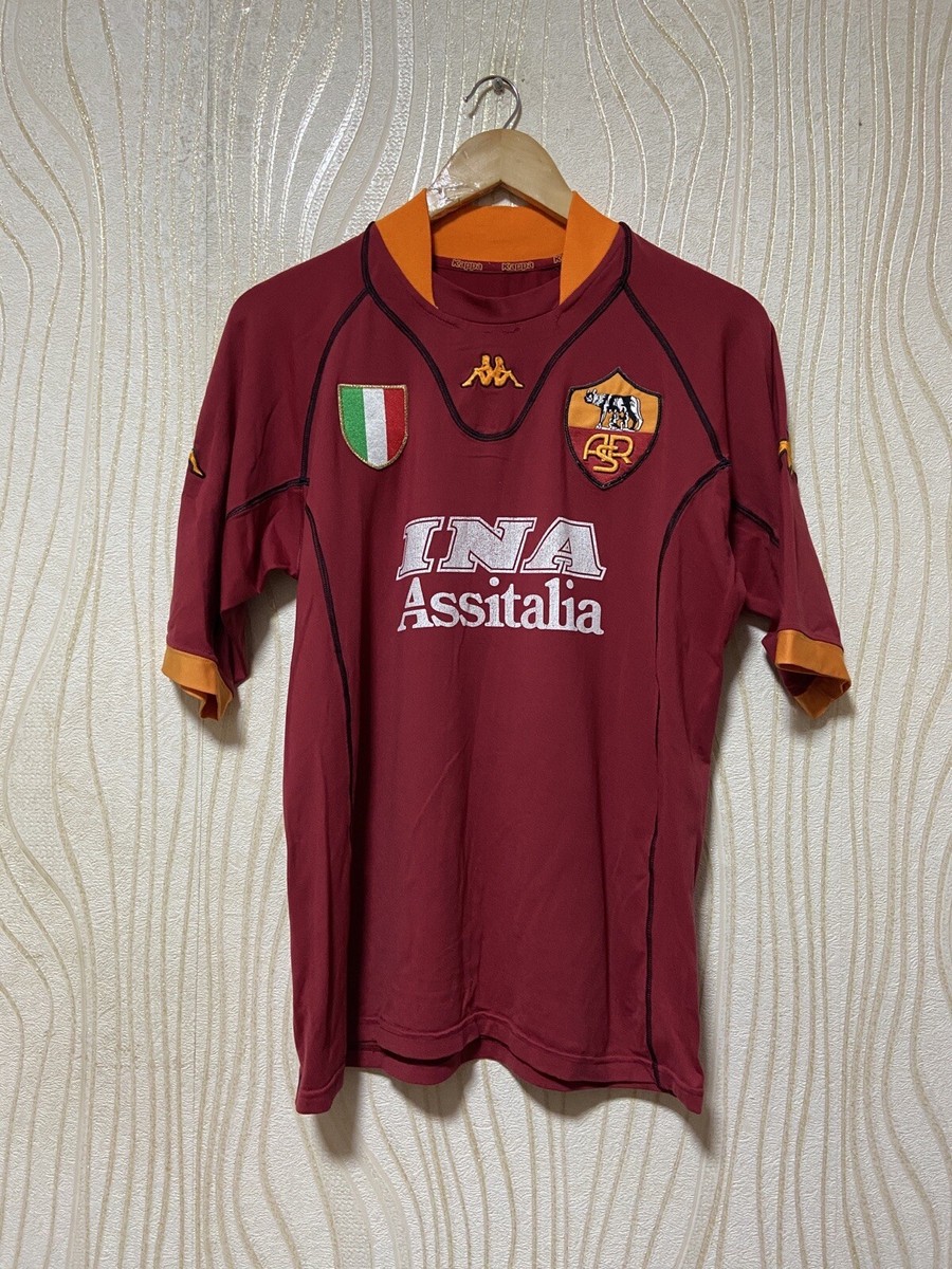 ROMA 2000 2001 HOME FOOTBALL SHIRT SOCCER JERSEY KAPPA sz XL ROMA 2000 2001 HOME FOOTBALL SHIRT SOCCER JERSEY KAPPA sz XL
