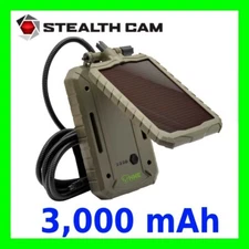 Stealth Cam 3000mAh Solar Panel Rechargeable Power Battery Pack STC-SOLP3X V2