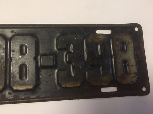 Vintage 1921 Michigan Automobile License Plate 108-398 ~ GO48 - Imagen 3 de 7