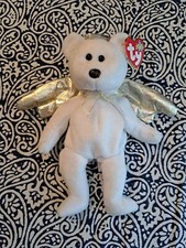 TY Beanie Baby - HALO 2 the Angel Bear 8.5 inch - Stuffed Animal Toy Pre-owned