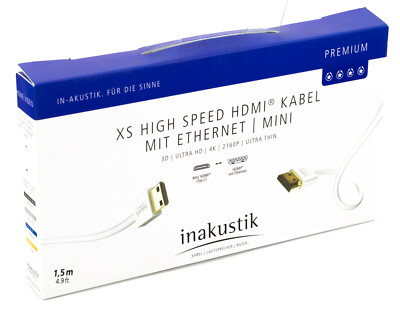 inakustik Premium XS High Speed HDMI - Mini HDMI Typ C Kabel 4K UHD 3D 1,5m 205