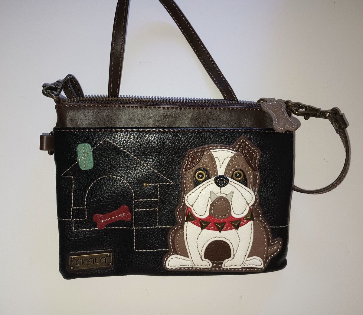 Chala Mini Crossbody Bag Small Purse Convertible Strap Bulldog Dog