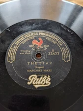 78rpm  Pathe 22477 Margaret McKee The Star / Spring Song