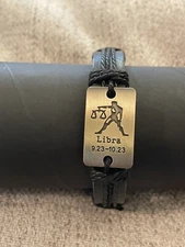 Libra Bracelet  Zodiac Leather