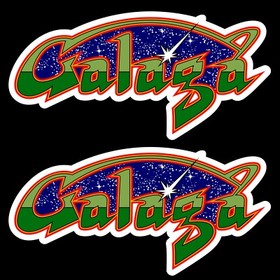 Galaga Arcade Graphics Logos Stickers