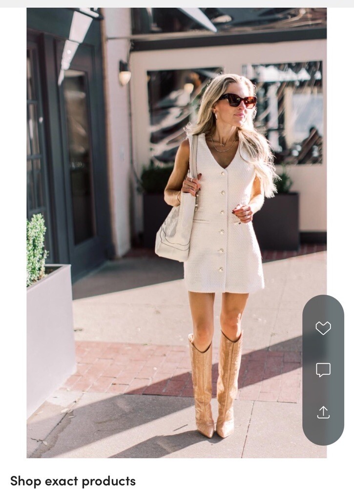 NWT Abercrombie & Fitch The Mara Tweed Vest Mini Dress Ivory Size