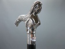 MERMAID Designer Brass Handle Antique Style Victorian Cane Wooden Walking Stick