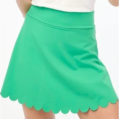 J Crew Active Scalloped Hem Skort White US Womens S New
