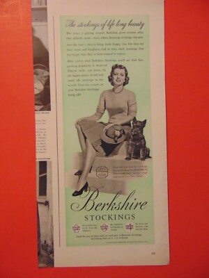 1940 Berkshire Stockings of Life Long Beauty photo art print ad
