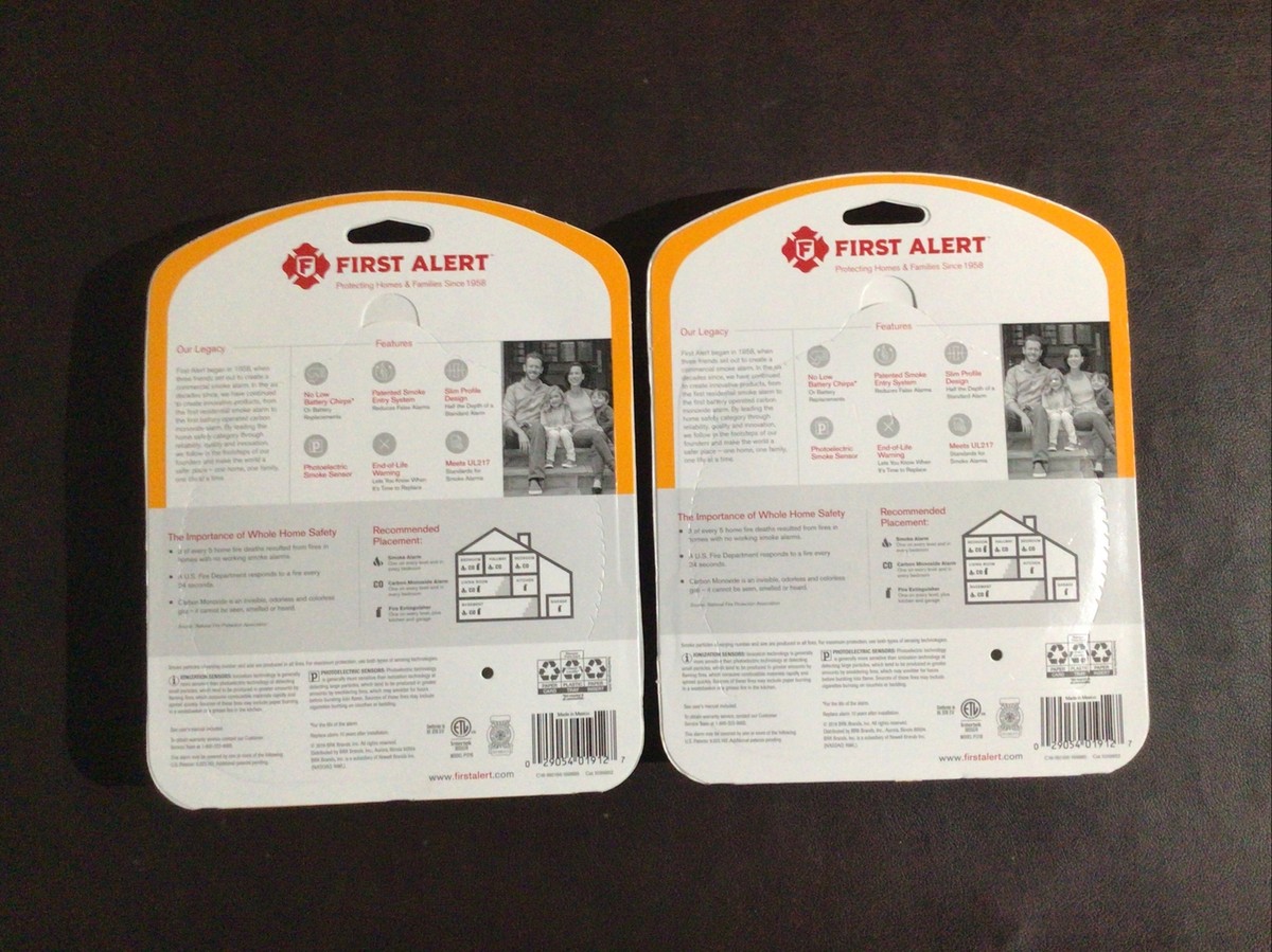 First Alert 10-Year Smoke Detector's. Two Unopened/New