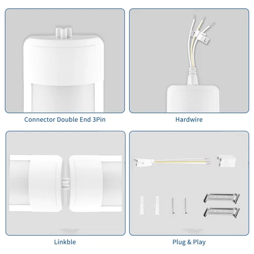 4ft 120CM LED Batten Tube Light For Garage Workshop Shop Ceiling Panel Lamp 54W - Picture 10 of 11