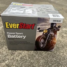 EverStart Lead Acid PowerSport Battery, Group Size 50N18LA3 12Volt, 260 CCA