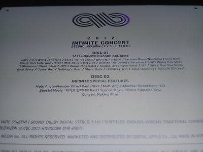 INFINITE 2012 Concert Second Invasion Evolution 2 DVD Photobook