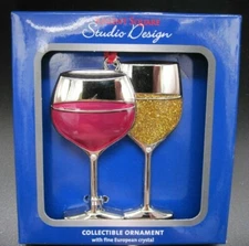 Regent Square Wine Drinker Lover Holiday Christmas Ornament Wine Glasses