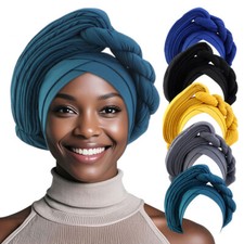 African Women Turban Cap Braids Pleated Head Wrap Headwrap Headtie Nigerian Hat