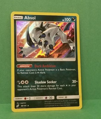 88//181 Absol Holo Rare NM Sun /& Moon Team Up