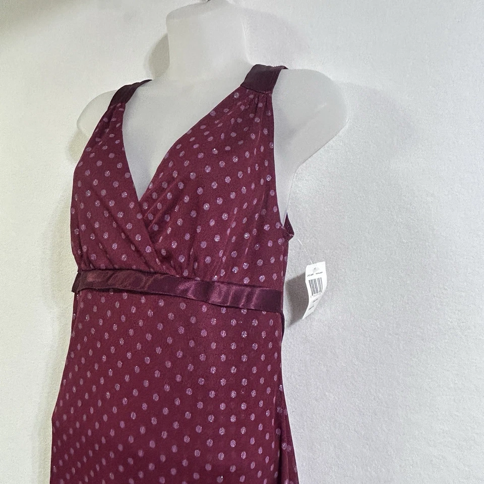 Vestido Y2K Años 90 De Colección L Punto Granate Babydoll Hada Sin Mangas Asimétrico Capricho Foto 3 de 4