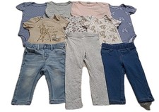 10PC Baby Girls 12 Months Short Long sleeve Shirts Leggings Jean Pants