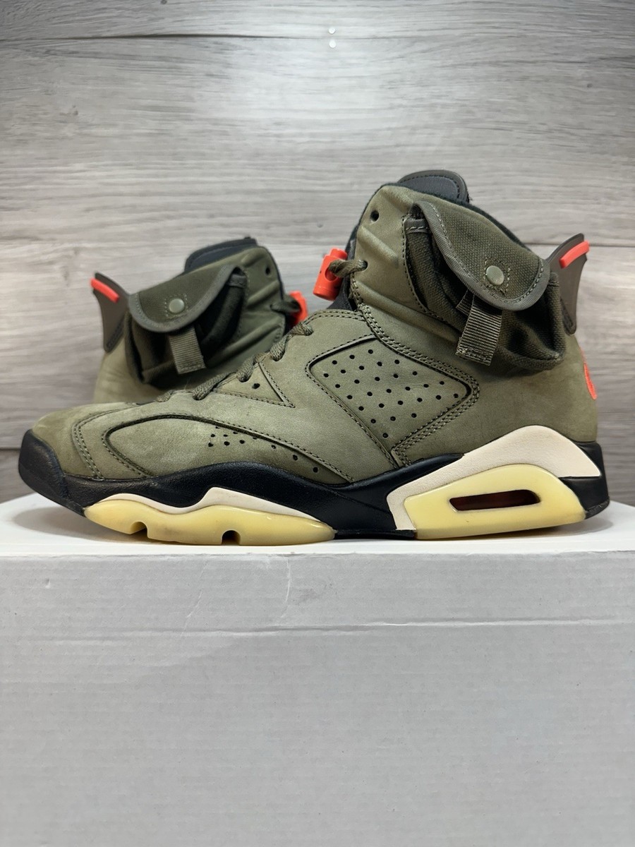 Travis Scott × NIKE AIR JORDAN6 オリーブ Travis Scott x Air Jordan 6 Retro 'Olive' - Rainy Clouds OG