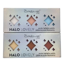 the Creme Shop Halo Lovely Powder Highlighter Pallette Alpha with Omega Bundle