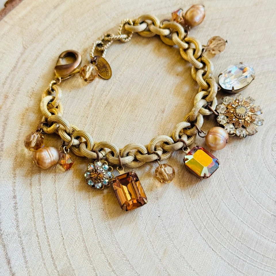 Liz Palacios подвеска цветок подвеской браслет цветочный заявление кристалл драгоценности 7,5» - Изображение 2 из 4