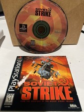 SOVIET STRIKE  PS1 PLAYSTATION DISC & MANUAL ONLY-Tested Cleaned