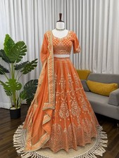 Exclsuive Designer Faux Georgette Lehenga Choli With Dupatta For Wedding