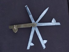 Antique French 5 tool brass veterinary bloodletting fleam