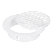 Round Air Vent 5" (120mm), ABS Louver Vent Fit for 4.7-5.5" Hole, White