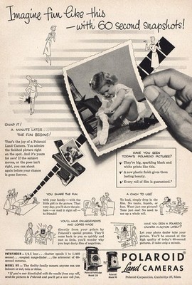 1952 Polaroid Land Camera: Imagine Fun Like This Vintage Print Ad