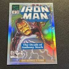 2024 SkyBox Marvel Masterpieces 92 Platinum Iron Man Variant #38-V Rainbow