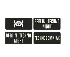 b t i 4 EMBROIDERY PATCH 4X10 AND  4x10 HOOK ON BACK white on black