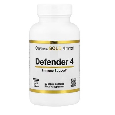 California Gold Nutrition, Defender 4, Immune Support, 60 Veggie Capsules