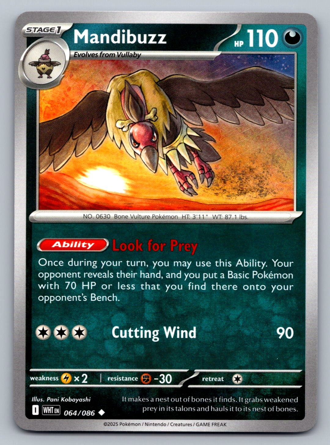 Pokemon TCG SV: White Flare Mandibuzz 064/086
