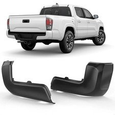 Set For Toyota Tacoma 2016-2023 Wo Sensor Rear Bumper End Cap Cover Matte Black