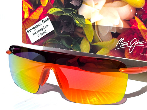 Maui Jim PALULU Metallic Matte Orange POLARIZED Hawaii Lava Sunglass RM680-29