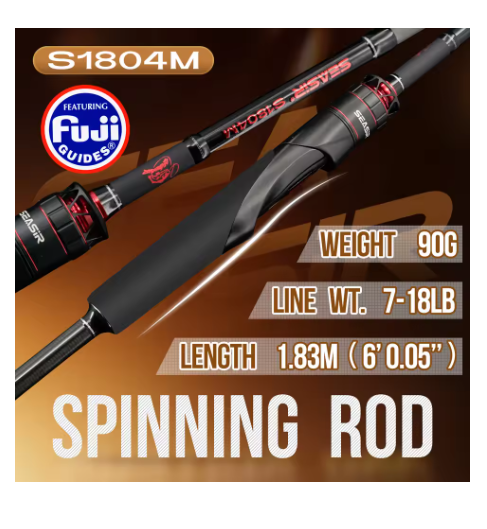 Seasir Salminus XF M/MH Spinning Casting Rod 1.83M FUJI Rings | eBay