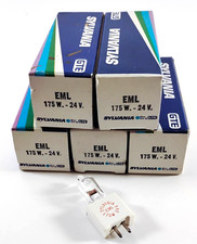 5x EML 175W 24V ANSI Tungsten Halogen Projector Lamps   NOS   Sylvania