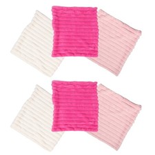 6pcs Kids Square Throw Pillow Covers, Assorted Colors 17.7in