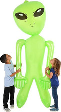 Jumbo Giant Green Alien Inflate 96 Inch Tall, 8' Feet Tall
