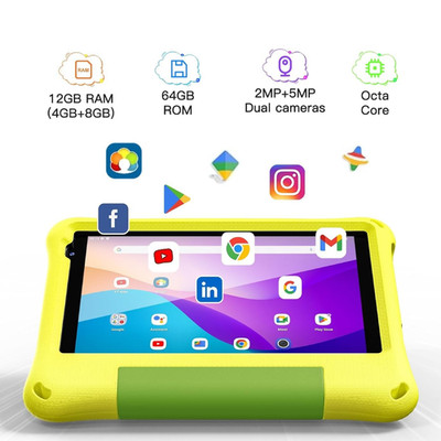 Callsky 8''  inch Android 15 Tablet Note 12GB+64GB Kids Tablet Best gifts