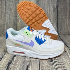 Nike Air Max 90 LTR GS White/Purple Pulse/Phantom/Photo Blue 5.5Y W 7 CD6864-128
