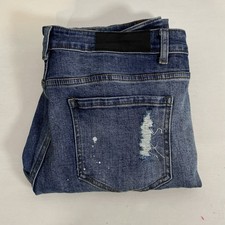 MANIERE DE VOIR Mens Skinny Painted Distressed Stretch Denim Jeans Size 36 GUC