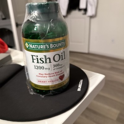 Natures Bounty Fish Oil Softgels 1200MG/360MG Omega-200 Rapid Release 200 Count