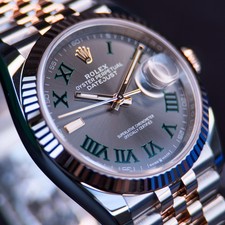 BNIB 2025 Rolex Datejust 126231 Wimbledon Dial 18K Rose Gold Steel Complete Set