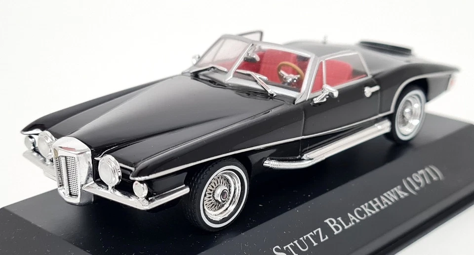 Deagostini 1/43 Stutz Blackhawk Convertible 1971 Black Diecast Scale Model Car - Image 3 of 4