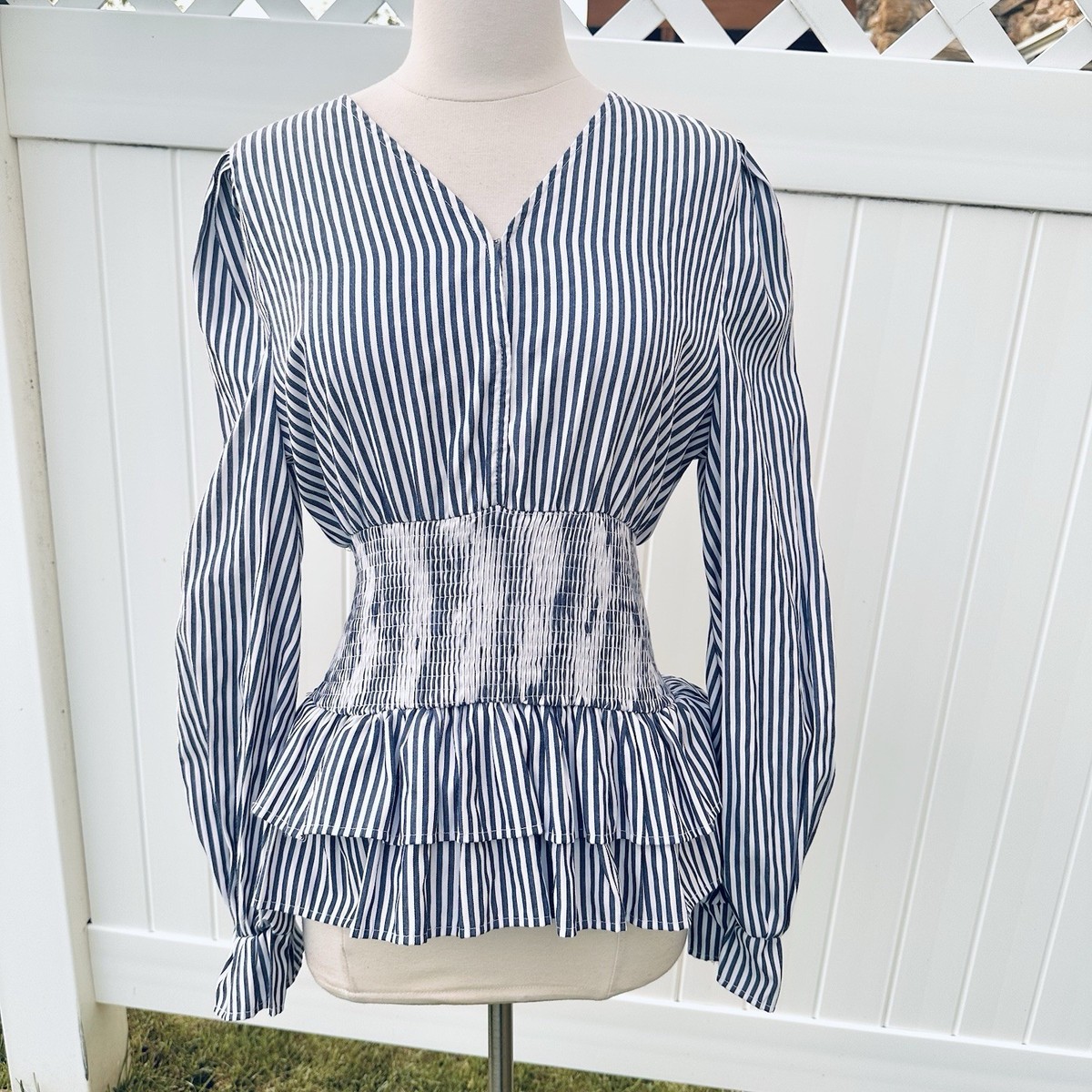 Scarlett Darkness Striped Blouse View 6