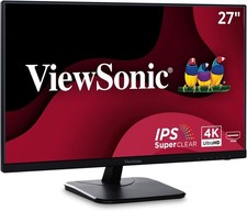 ViewSonic VA2756-4K-MHD-S 27" 4K Monitor Ultra-Thin Bezels Certified Refurbished